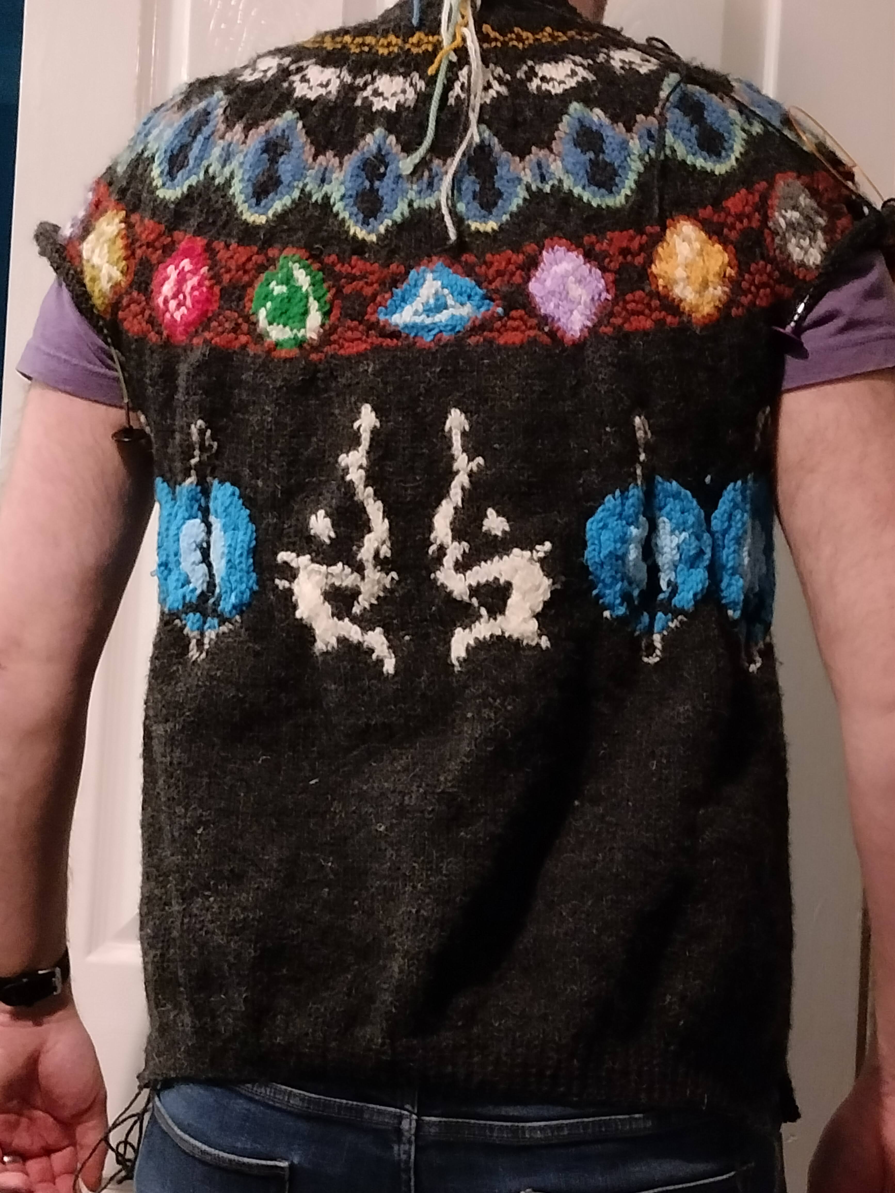 The body completed, displaying the back