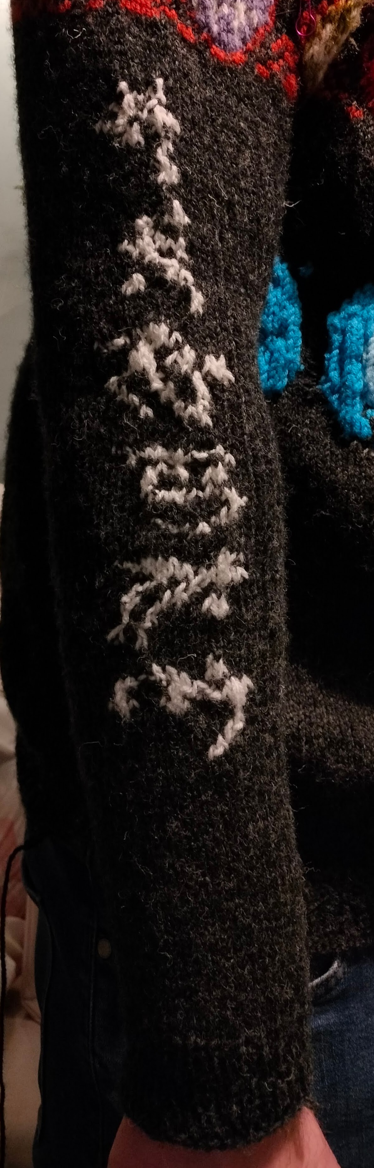 The right sleeve, modelled by me