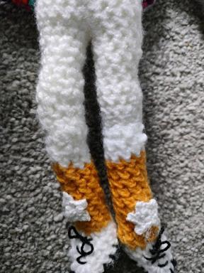 A close up of the legs