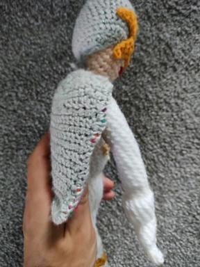 Side view of the doll